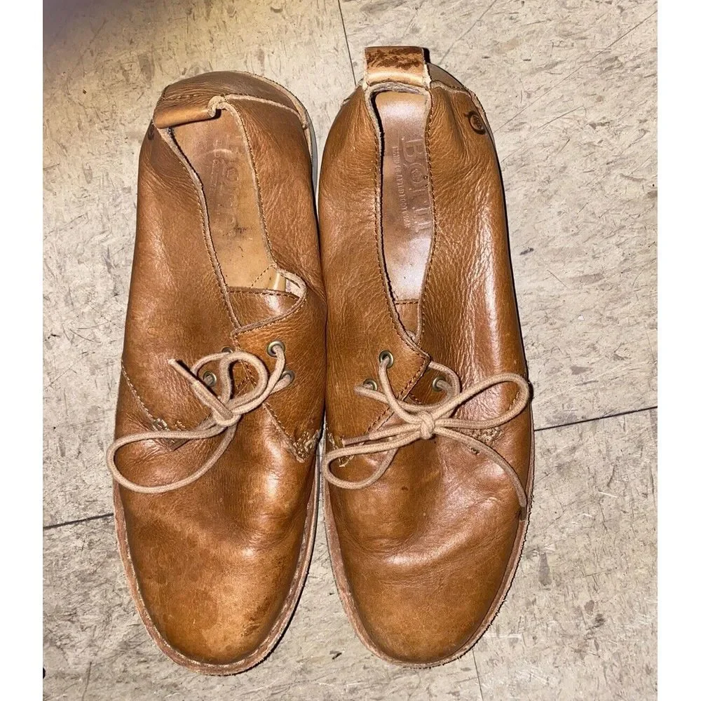 Born Oxford Brown Leather‎ Lace Up   Comfort Shoe Men Size 12M